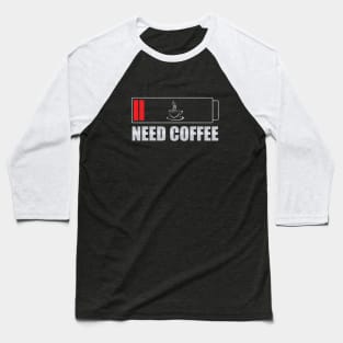 Coffee Battery Baseball T-Shirt